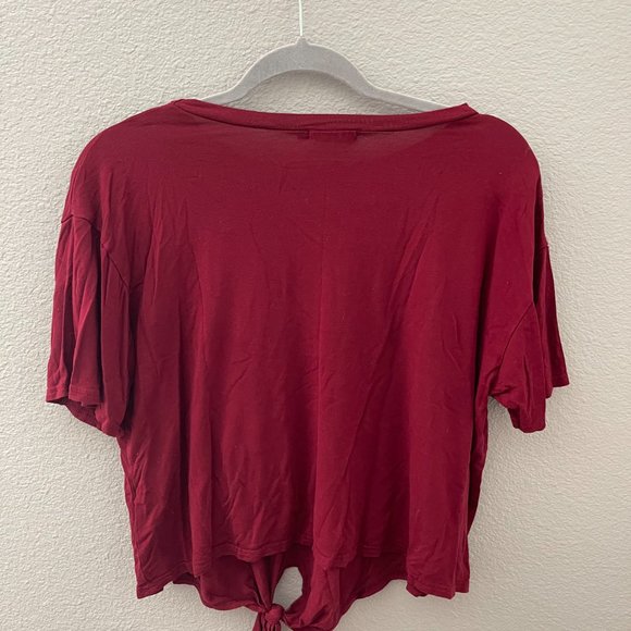 boohoo - Burgundy Crop Top - Picture 2 of 3